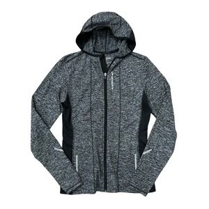 Brooks Women's Equilibrium Technology Heather Gray FullZip Running Jacket Size M